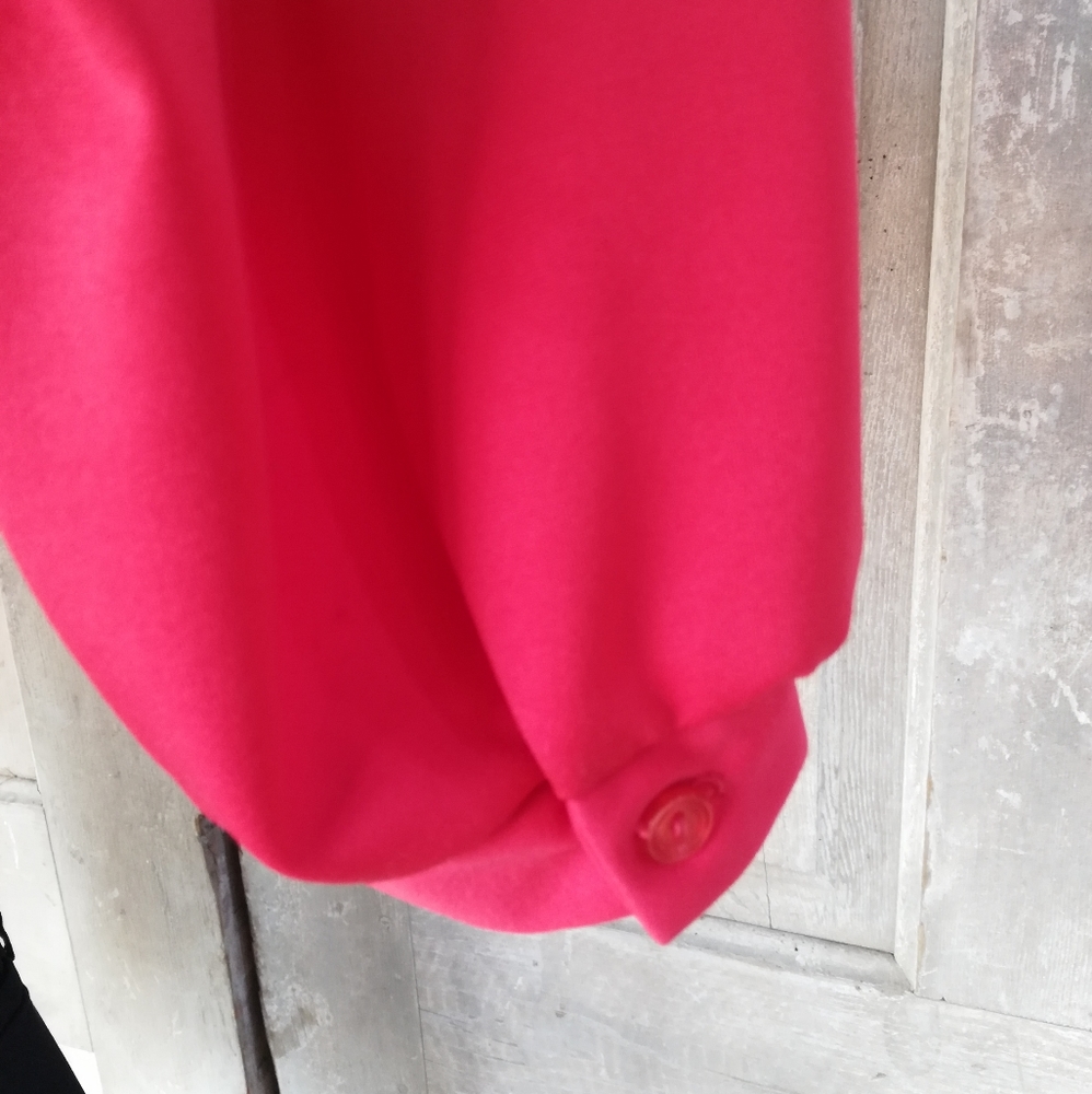 Vintage Red Polyester Blouse - image 6